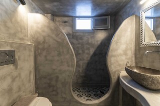 nefeli homes cave apartment outdoor hot tub bathroom